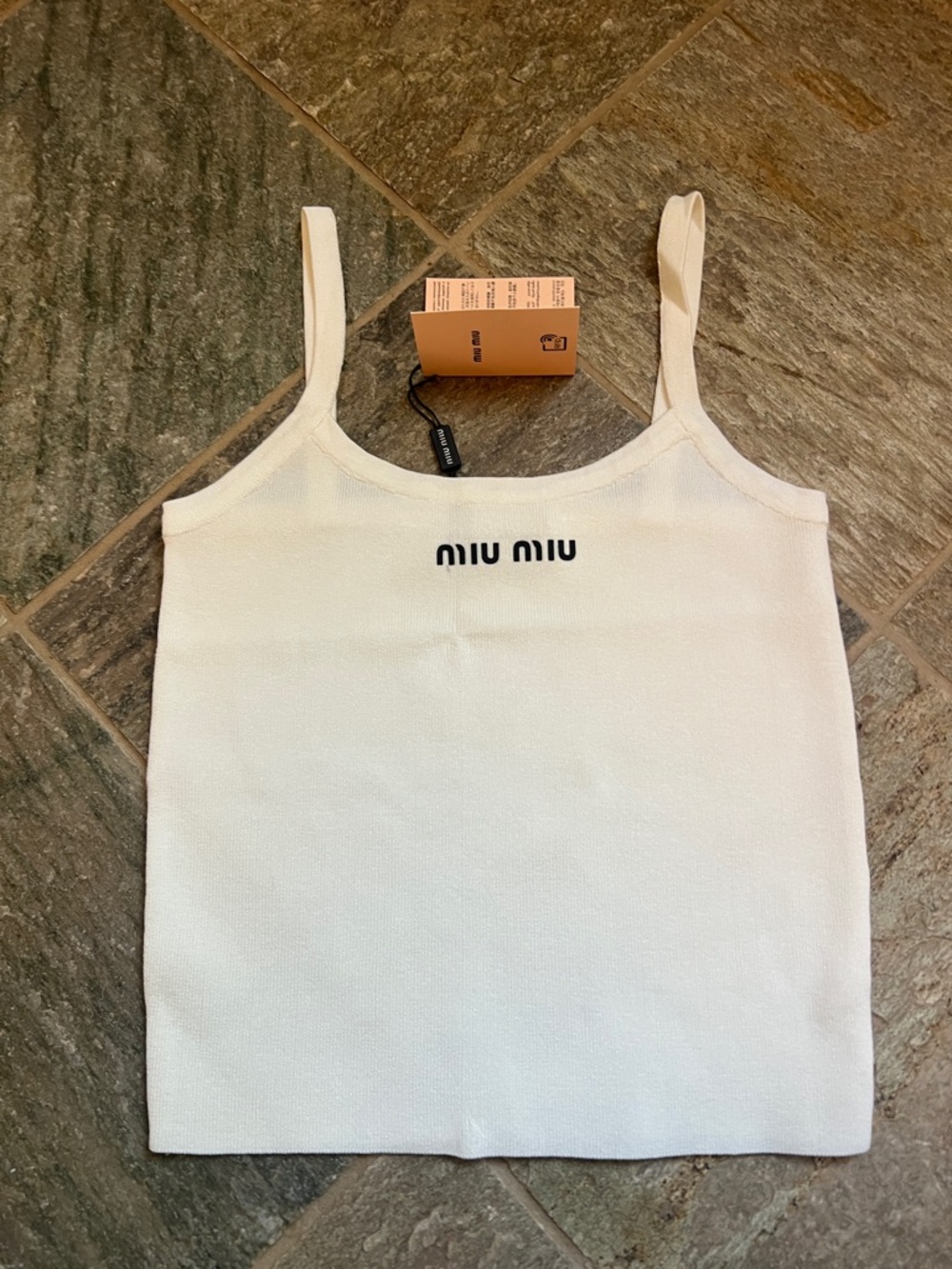 Miu Miu Logo Bandeau Tank Size Small